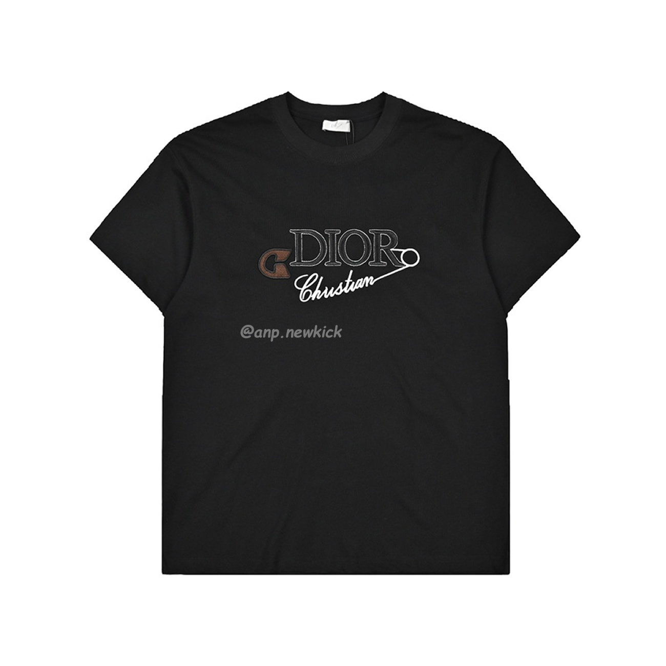 Dior 24ss Pin Logo Contrasting Embroidered Short Sleeved T Shirt (4) - www.newkick.org
